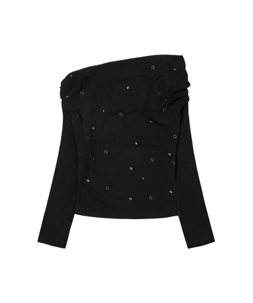 FANCY CLUB(ファンシークラブ)の「アイレットカウルワンショルダートップ (ブラック) F26ZB520(Tシャツ/カットソー・レディース・その他・FREE)」の7枚目の写真
