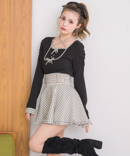 couture BY ROJITA(クチュールバイロジータ)の「【セットアップ対応】ビットチェーンスカパン(スカート・レディース・ブラック/マルチ/その他・FREE)」の1枚目の写真