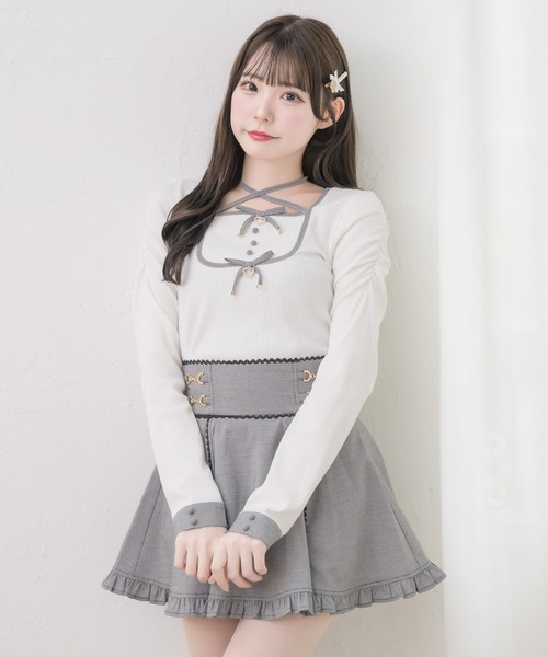couture BY ROJITA(クチュールバイロジータ)の「【セットアップ対応】ビットチェーンスカパン(スカート・レディース・ブラック/マルチ/その他・FREE)」の6枚目の写真