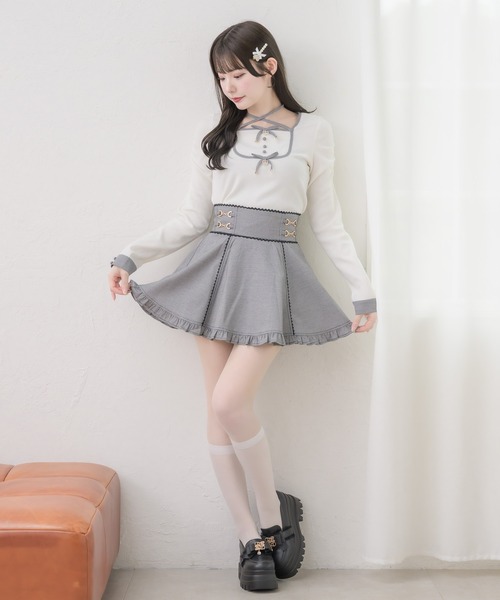 couture BY ROJITA(クチュールバイロジータ)の「【セットアップ対応】ビットチェーンスカパン(スカート・レディース・ブラック/マルチ/その他・FREE)」の9枚目の写真