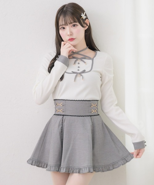 couture BY ROJITA(クチュールバイロジータ)の「【セットアップ対応】ビットチェーンスカパン(スカート・レディース・ブラック/マルチ/その他・FREE)」の4枚目の写真