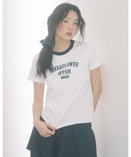 HAVISM（ヘビズム）の「LLF NECK S/S TEE(WHITE)（Tシャツ/カットソー・レディース・その他・LARGE/SMALL）」の4枚目の写真