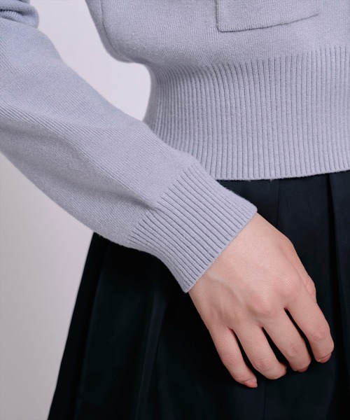 WILLSELECTION（ウィルセレクション）の「モチーフ刺繍フリルカラーカーディガン（カーディガン/ボレロ・レディース・ブルー/ダークブラウン/ブラック/オフホワイト・FREE）」の19枚目の写真