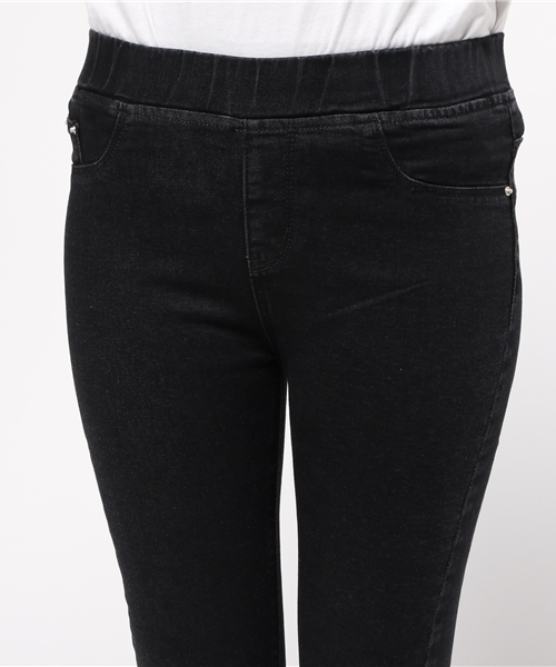 Re:EDIT（リエディ）の「ウエストゴム裾切りっぱなしオフデニムパンツ[CHICMUSE][リエディオリジナル]（デニムパンツ・レディース・ブルー/グレー/ネイビー/ブラック・XX-LARGE/X-LARGE/MEDIUM/LARGE/X-SMALL/XX-SMALL/SMALL）」の16枚目の写真