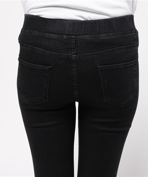 Re:EDIT（リエディ）の「ウエストゴム裾切りっぱなしオフデニムパンツ[CHICMUSE][リエディオリジナル]（デニムパンツ・レディース・ブルー/グレー/ネイビー/ブラック・XX-LARGE/X-LARGE/MEDIUM/LARGE/X-SMALL/XX-SMALL/SMALL）」の17枚目の写真