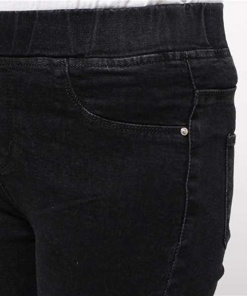 Re:EDIT（リエディ）の「ウエストゴム裾切りっぱなしオフデニムパンツ[CHICMUSE][リエディオリジナル]（デニムパンツ・レディース・ブルー/グレー/ネイビー/ブラック・XX-LARGE/X-LARGE/MEDIUM/LARGE/X-SMALL/XX-SMALL/SMALL）」の18枚目の写真