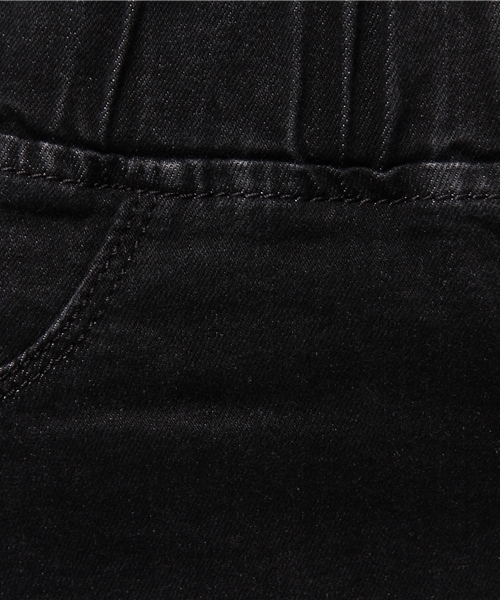 Re:EDIT（リエディ）の「ウエストゴム裾切りっぱなしオフデニムパンツ[CHICMUSE][リエディオリジナル]（デニムパンツ・レディース・ブルー/グレー/ネイビー/ブラック・XX-LARGE/X-LARGE/MEDIUM/LARGE/X-SMALL/XX-SMALL/SMALL）」の9枚目の写真