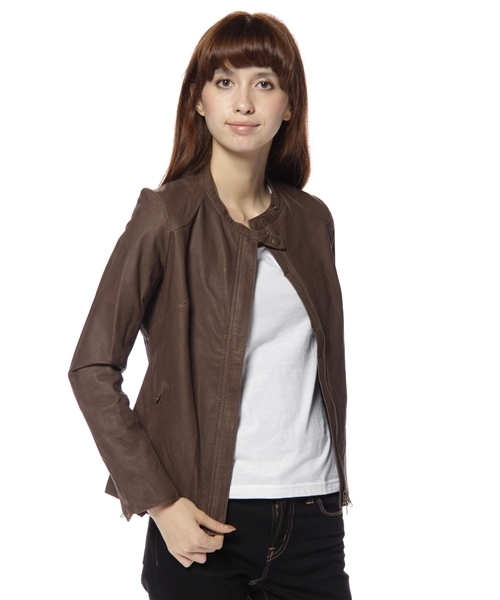 mystic（ミスティック）の「ピッグレザーシングルライダース（ライダースジャケット・レディース・ブラウン/グレー/キャメル/ブラック・1/2）」の7枚目の写真