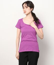 PACT（パクト）の「PACT WOMEN'S SCOOP NECK TEE-VIOLET パクト　レディース　オーガニックコットン（Tシャツ/カットソー）」