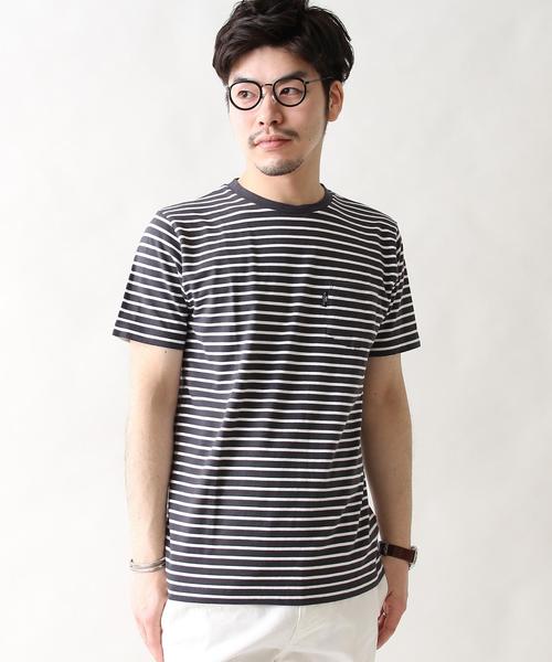 coen（コーエン）の「【MBC】SZボーダーポケTクルーネック（スペシャルカラー）（Tシャツ/カットソー・メンズ・ブラック/ブラック系その他・M/S/XL/L）」の15枚目の写真