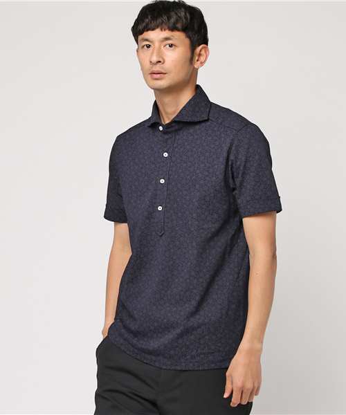 MEN'S BIGI（メンズビギ）の「鹿の子ポロシャツ/フラワープリント（ポロシャツ・メンズ・ホワイト/ネイビー/ブルー・S/M/L）」の15枚目の写真