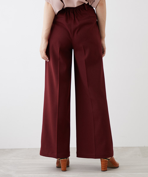 UNITED TOKYO（ユナイテッドトウキョウ）の「ウールライクワイドパンツ（その他パンツ・レディース・グリーン/バーガンディー/アイボリー/ブラック・1/2）」の19枚目の写真