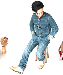 BEATJIVE | ビンテージデザインデニムペインターオールインワンツナギ(つなぎ/オールインワン)