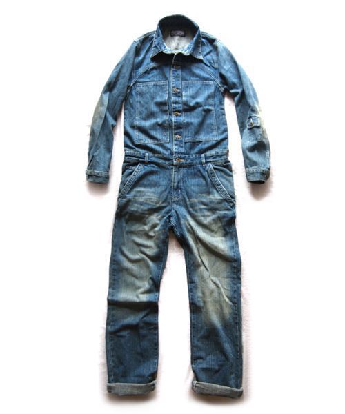 BEATJIVE（ビートジャイブ）の「ビンテージデザインデニムペインターオールインワンツナギ（つなぎ/オールインワン・メンズ・ライトブルー/インディゴブルー・2/3/4）」の14枚目の写真