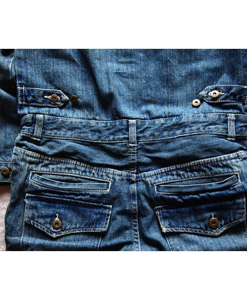 BEATJIVE（ビートジャイブ）の「ビンテージデザインデニムペインターオールインワンツナギ（つなぎ/オールインワン・メンズ・ライトブルー/インディゴブルー・2/3/4）」の3枚目の写真