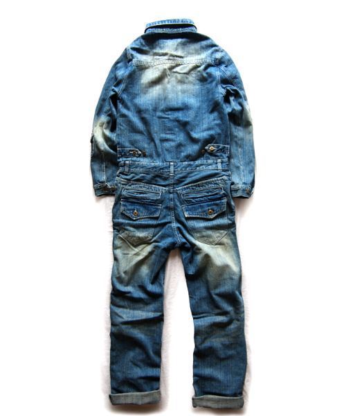 BEATJIVE（ビートジャイブ）の「ビンテージデザインデニムペインターオールインワンツナギ（つなぎ/オールインワン・メンズ・ライトブルー/インディゴブルー・2/3/4）」の12枚目の写真