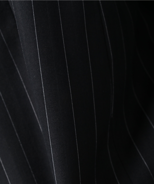 ottilie（オティーリエ）の「ストライプジャケット（ノーカラージャケット・レディース・ブラック/チャコールグレー・FREE）」の14枚目の写真