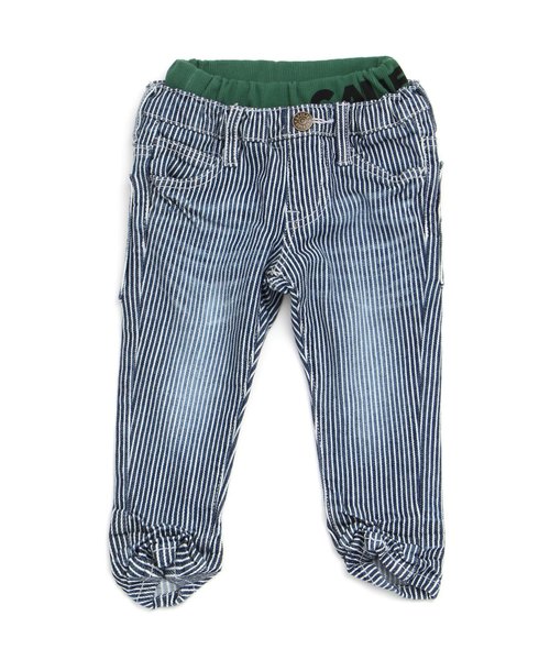 BREEZE(ブリーズ)の「シワ加工デニム 10分丈(デニムパンツ・キッズ・ネイビー/サックスブルー/ストライプ・110/130/100/140/120/80/160/90/95/150)」の3枚目の写真