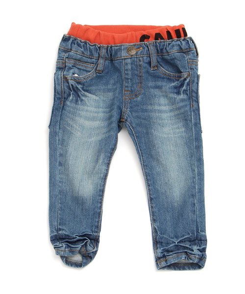 BREEZE(ブリーズ)の「シワ加工デニム 10分丈(デニムパンツ・キッズ・ネイビー/サックスブルー/ストライプ・110/130/100/140/120/80/160/90/95/150)」の14枚目の写真
