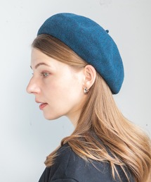 ハンチング/ベレー帽（ブルー・ネイビー/青色系）ファッション