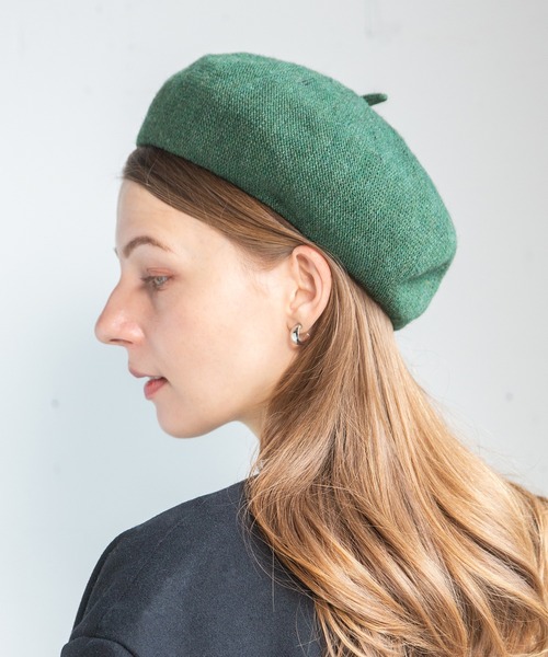 14+(イチヨンプラス)の「イタリア糸ニットベレー帽 / ber(ハンチング/ベレー帽・レディース・ワインレッド/ピンク/ネイビー/ブルー/ブラック/ベージュ/ブラウン/オリーブ/ライトブルー/イエロー/チャコールグレー/オレンジ/ライトピンク/ダークベージュ/ダークブラウン/パープル・FREE)」の7枚目の写真