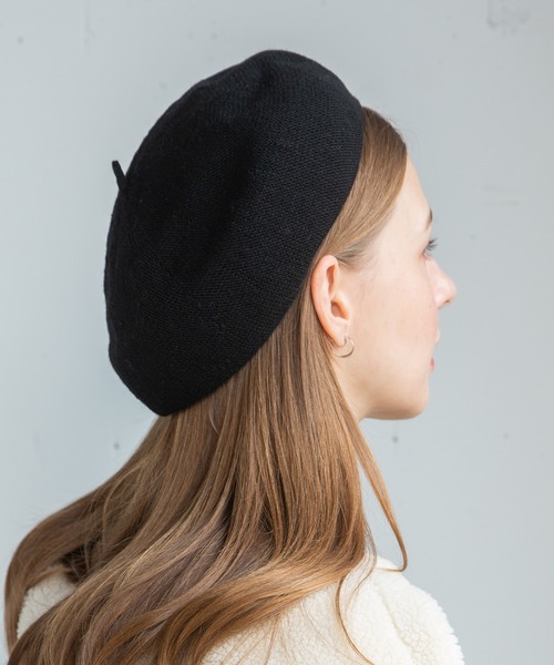 イタリア糸ニットベレー帽 / ber（ハンチング/ベレー帽）｜14+