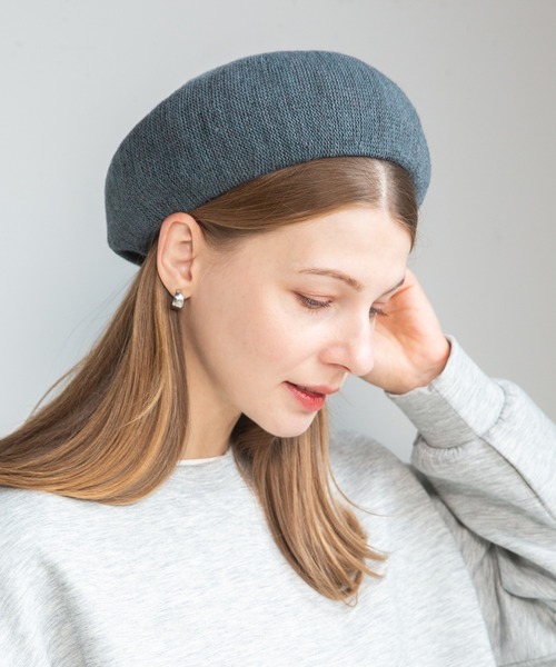 イタリア糸ニットベレー帽 / ber（ハンチング/ベレー帽）｜14+