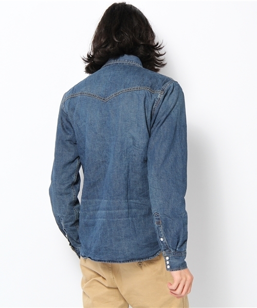 BEAMS PLUS（ビームスプラス）の「REMI RELIEF / デニムウエスタンシャツ（キルト中綿）（シャツ/ブラウス・メンズ・ブルー・SMALL/MEDIUM/LARGE/X-LARGE）」の3枚目の写真