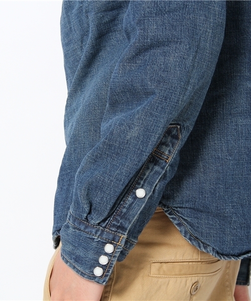 BEAMS PLUS（ビームスプラス）の「REMI RELIEF / デニムウエスタンシャツ（キルト中綿）（シャツ/ブラウス・メンズ・ブルー・SMALL/MEDIUM/LARGE/X-LARGE）」の5枚目の写真