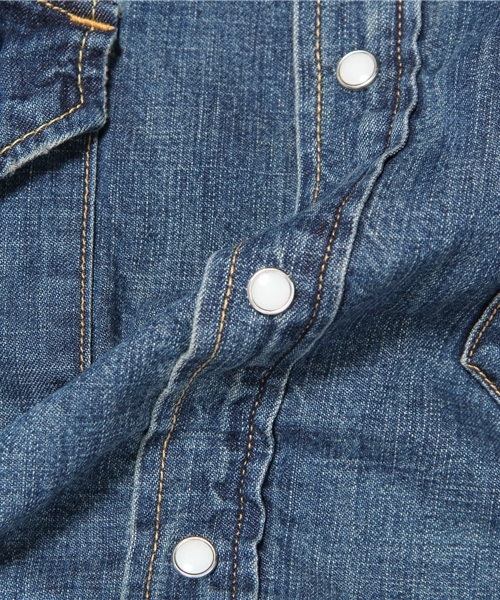 BEAMS PLUS（ビームスプラス）の「REMI RELIEF / デニムウエスタンシャツ（キルト中綿）（シャツ/ブラウス・メンズ・ブルー・SMALL/MEDIUM/LARGE/X-LARGE）」の6枚目の写真
