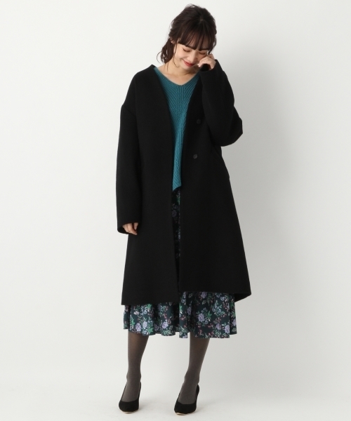 A part by（アパートバイ）の「WNビシュウVノーカラーコート 776653（その他アウター・レディース・ブラック/ブラウン/アイボリー/レッド・MEDIUM/LARGE）」の13枚目の写真