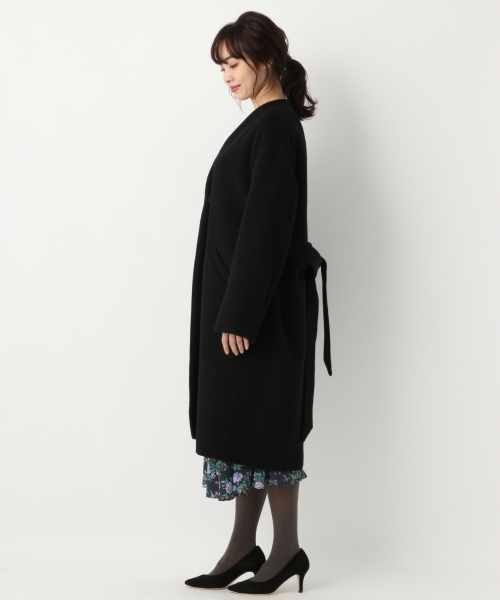 A part by（アパートバイ）の「WNビシュウVノーカラーコート 776653（その他アウター・レディース・ブラック/ブラウン/アイボリー/レッド・MEDIUM/LARGE）」の19枚目の写真