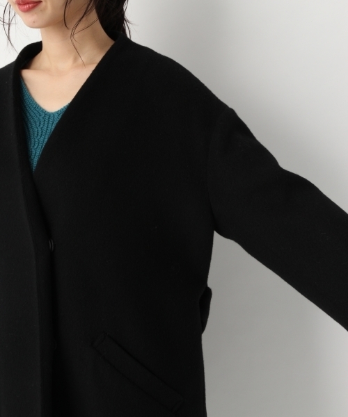 A part by（アパートバイ）の「WNビシュウVノーカラーコート 776653（その他アウター・レディース・ブラック/ブラウン/アイボリー/レッド・MEDIUM/LARGE）」の22枚目の写真