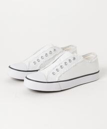 KOBE LETTUCE | ラクチンに履けてオールシーズン使える旬スニーカー！フリンジキャンバススリッポン/レディースシューズ/スニーカー[I1480]神戸レタス(スニーカー)