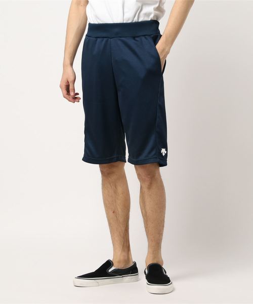 DESCENTE（デサント）の「デサント スウェットハーフパンツ スクエアメッシュハーフパンツ DMMLJG24（スウェットパンツ・メンズ・ネイビー/ホワイト・3L/S/LL/L/M）」の2枚目の写真