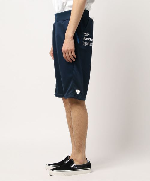 DESCENTE（デサント）の「デサント スウェットハーフパンツ スクエアメッシュハーフパンツ DMMLJG24（スウェットパンツ・メンズ・ネイビー/ホワイト・3L/S/LL/L/M）」の3枚目の写真