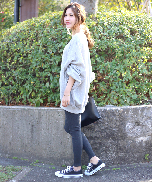 Bab Bou Jeloud（バブブージュルード）の「《再入荷》コットン素材ベーシック リブレギンス（レギンス/スパッツ・レディース・ライトグレー/チャコールグレー/ブラック・M）」の11枚目の写真