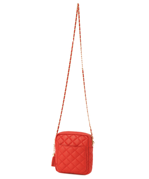 DURAS（デュラス）の「キルティングミニバッグ（ショルダーバッグ・レディース・ブラック/イエロー/ピンク/レッド/ゴールド・FREE）」の11枚目の写真