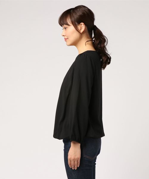 TRUDEA(トルディア)の「シャドーストライプタックバルーンブラウス ◇通勤 OL 出張 オフィス ビジネス オンスタイル◇(シャツ/ブラウス・レディース・ピンク/ベージュ/グレー/ホワイト/ブラック・LARGE/MEDIUM)」の7枚目の写真