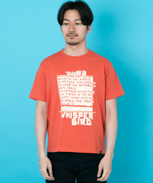 WORK NOT WORK URBAN RESEARCH（ワークノットワークアーバンリサーチ）の「度詰天竺WHISPER BIRD T-SHIRTS（Tシャツ/カットソー・メンズ・オレンジ・LARGE/SMALL/MEDIUM）」の4枚目の写真