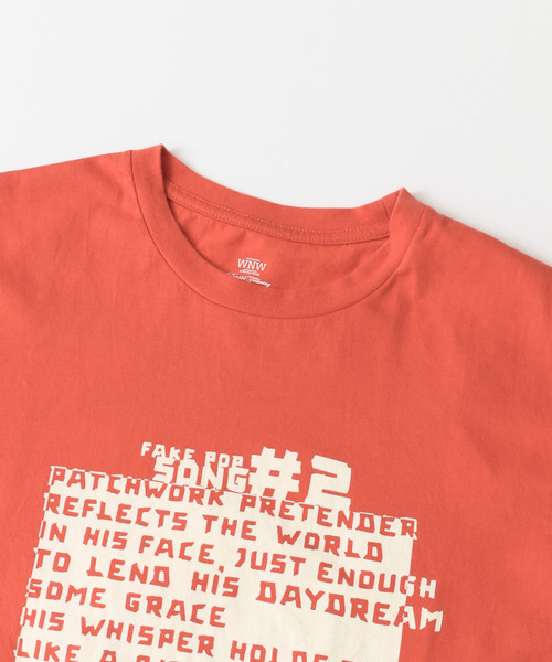 WORK NOT WORK URBAN RESEARCH（ワークノットワークアーバンリサーチ）の「度詰天竺WHISPER BIRD T-SHIRTS（Tシャツ/カットソー・メンズ・オレンジ・LARGE/SMALL/MEDIUM）」の7枚目の写真