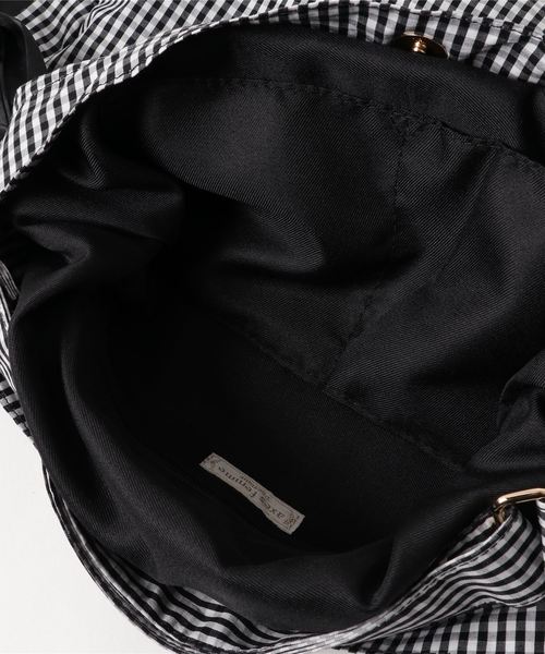 axes femme（アクシーズファム）の「フリル巾着トートバッグ（トートバッグ・レディース・ネイビー/ピンク/ブラック・MEDIUM）」の6枚目の写真