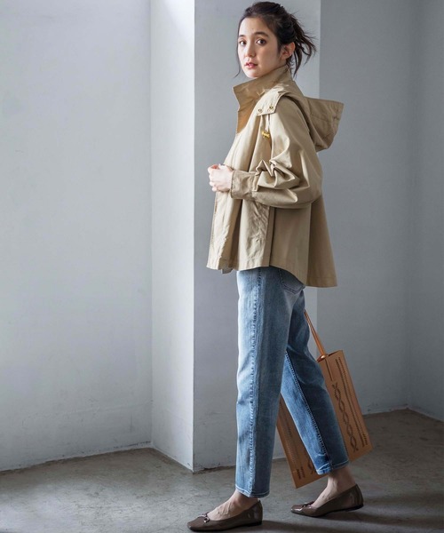 GeeRA（ジーラ）の「ライナー付フレアーマウンテンパーカー（マウンテンパーカー・レディース・ベージュ/ネイビー/カーキ・MEDIUM/LARGE/X-LARGE）」の6枚目の写真