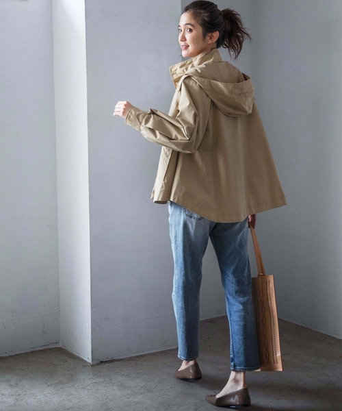 GeeRA（ジーラ）の「ライナー付フレアーマウンテンパーカー（マウンテンパーカー・レディース・ベージュ/ネイビー/カーキ・MEDIUM/LARGE/X-LARGE）」の7枚目の写真