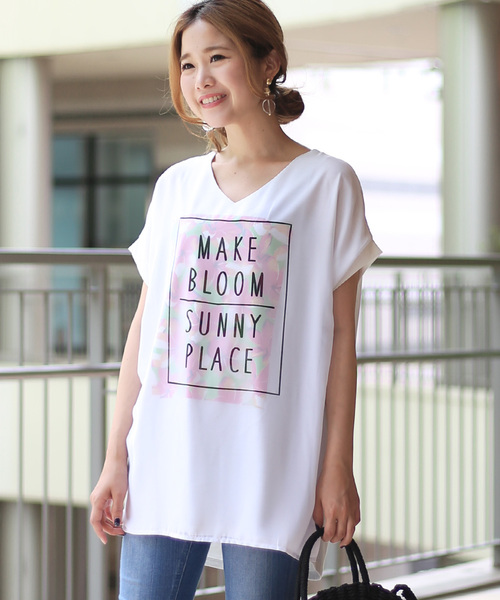 Bab Bou Jeloud（バブブージュルード）の「花柄3DロゴTシャツ（T 