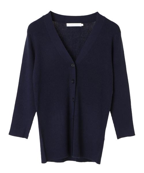 AMERICAN HOLIC（アメリカンホリック）の「・リブVネックカーディガン＊（カーディガン/ボレロ・レディース・ネイビー/グリーン/ピンク/モカ/その他7/ブラック/イエロー/ライトベージュ・M/L）」の15枚目の写真