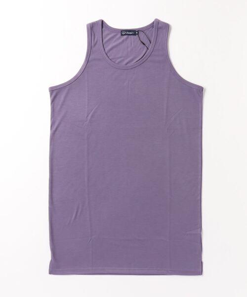 MinoriTY】タンクトップ ロング丈 裾フラットタイプ レイヤード T