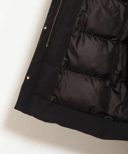 グリーンレーベルリラクシング　2WAY ファー ノーステッチ ダウン コート　黒 ユナイテッドアローズ グリーンレーベル リラクシング UNITED ARROWS