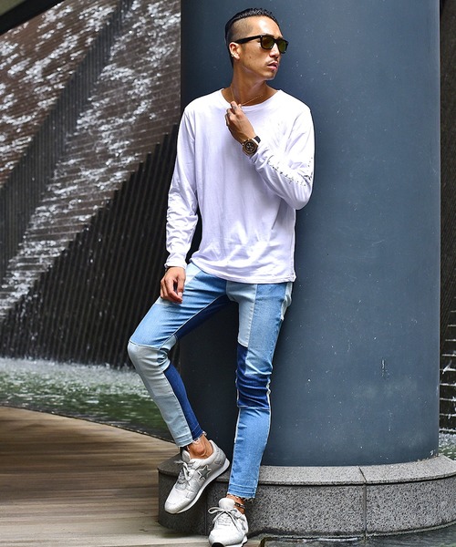 JOKER(ジョーカー)の「【JOKER】パッチワークスキニーデニムパンツ メンズ(デニムパンツ・メンズ・ブラック/ブルー・S/M/L)」の20枚目の写真