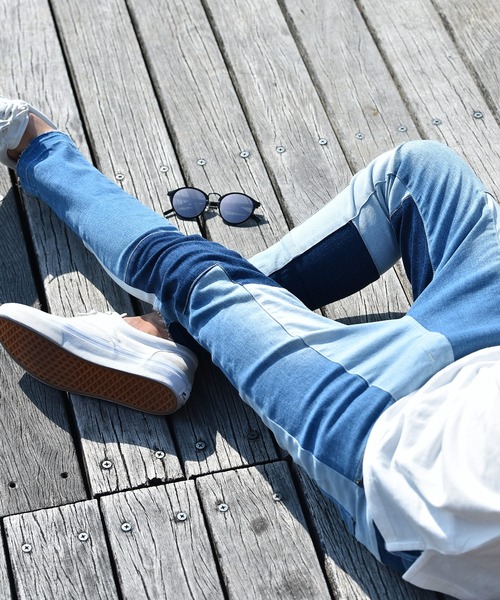 JOKER(ジョーカー)の「【JOKER】パッチワークスキニーデニムパンツ メンズ(デニムパンツ・メンズ・ブラック/ブルー・S/M/L)」の15枚目の写真